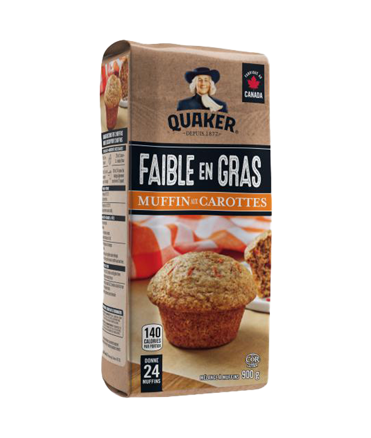 Quaker Quaker® Mélange à muffins faible en gras Carottes Tasty Rewards